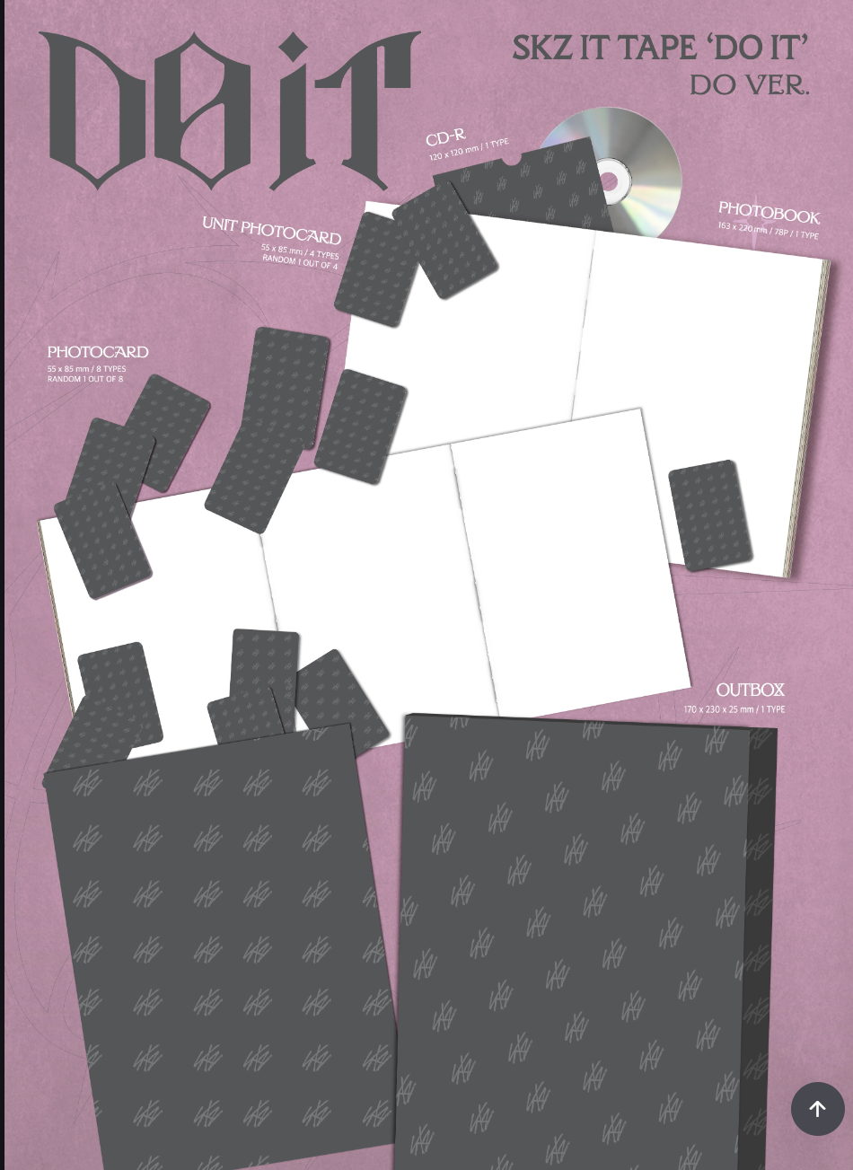 STRAY KIDS SKZ IT TAPE [DO IT] Album DO Ver. Pre-order gift